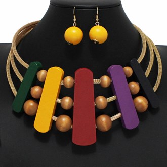 Feona Wood Multi Necklace