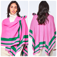 Pink and Green Poncho