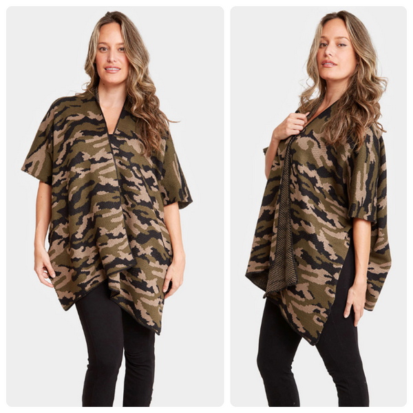 Knit Camo Kimono