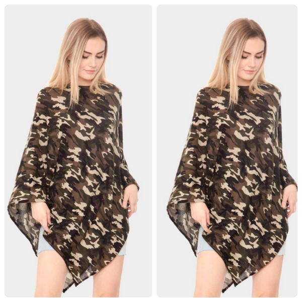 Open Camo Poncho