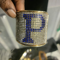 Blue and gold cuff