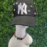 Bling Yankee Cap and Necklace