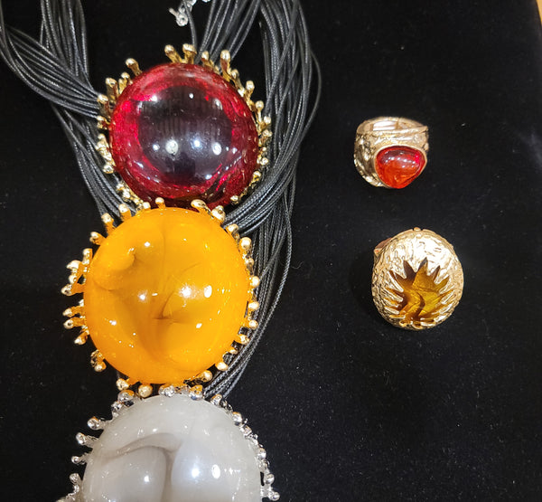 Leather Color Necklace