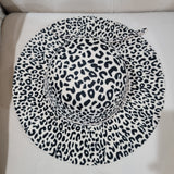 Ivory and Black Floppy Hat