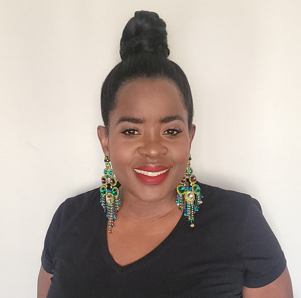 Green Chandelier Earrings