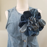 Denim Pocket Brooch