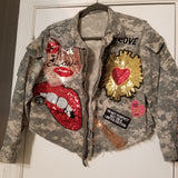 Pop Art Sequin Camo Jacket