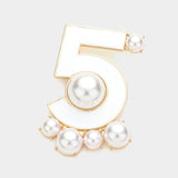 5 Pearl brooch
