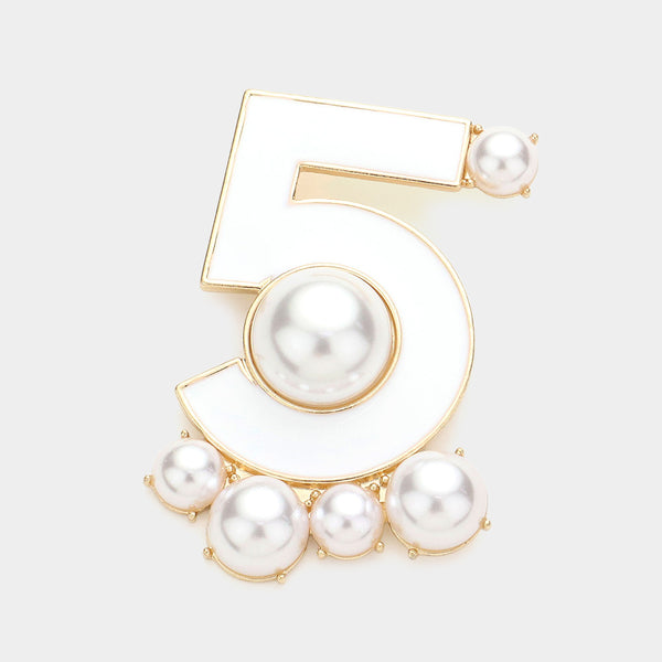 5 Pearl brooch