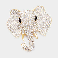Elephant Head Brooch