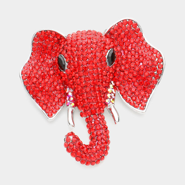 Elephant Head Brooch