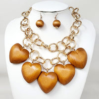 Hearts of Wood Necklaces