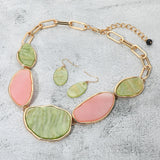 Pink and Green Necklaces