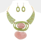 Pink and Green Necklaces