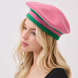 Pink and Green Beenie