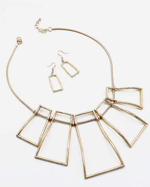 Gold Block Necklace