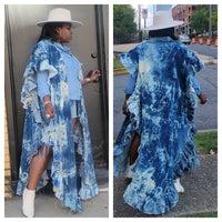 Queen Nyki Tie Dye Ruffle Duster