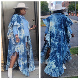 Queen Nyki Tie Dye Ruffle Duster