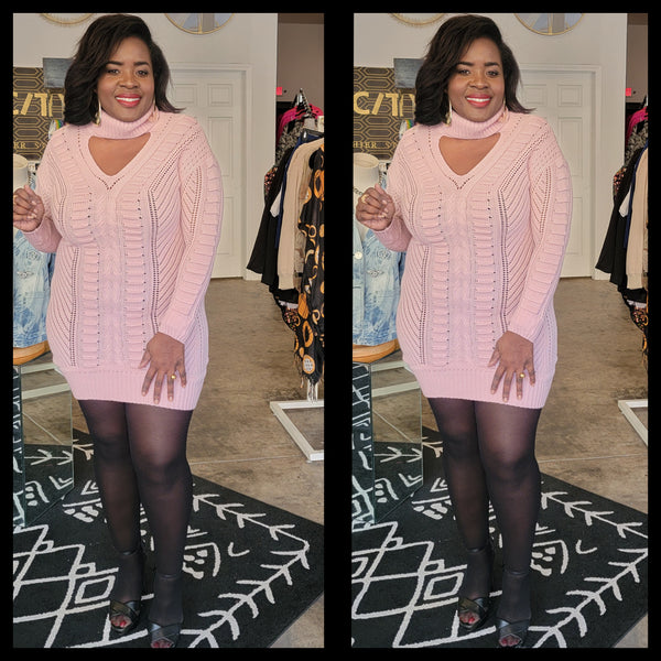 Sweetheart Sweater Dress