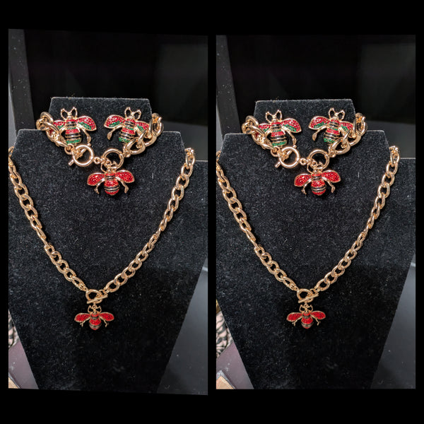 Red Busy Bee Set