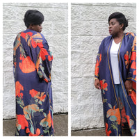 Navy in Florals Kimono