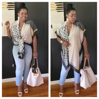 Checkered Design Kimono