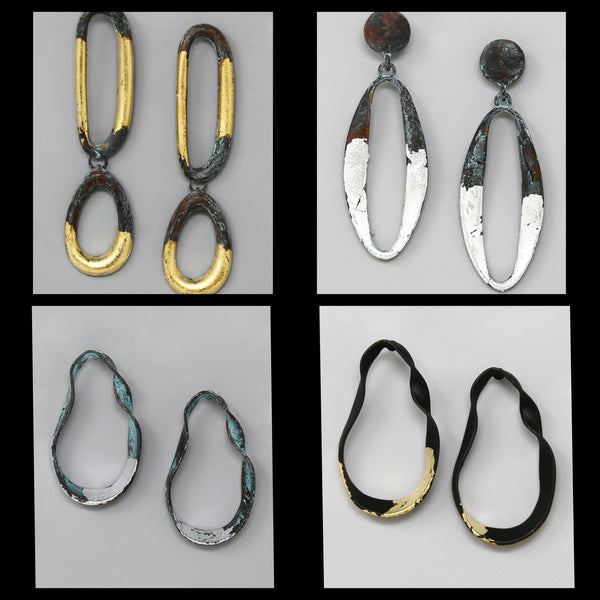 Metal Leaf Earrings