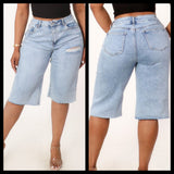 Distressed Bermudas