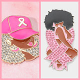 October Pink Brooches