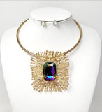 Square Blast Statement Necklace