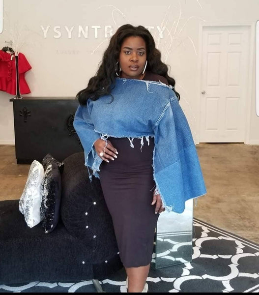 Cropped Denim Top