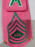 Pink and Green Shield Tie