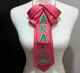 Pink and Green Shield Tie