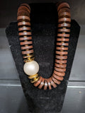 Noko Pearl Wood Necklace