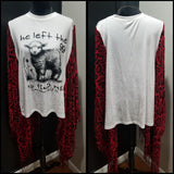 He Left Animal Print Kimono Tee