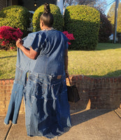 Blue Denim Distressed Vest Kimono