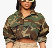 Cropped Camo Jacket