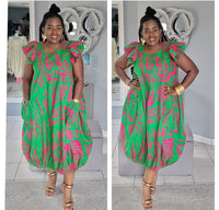 Gayle Pink and Green Dress