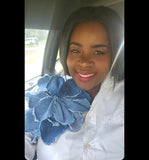 Denim Flower Brooch