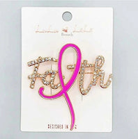 Faith Pink Brooch