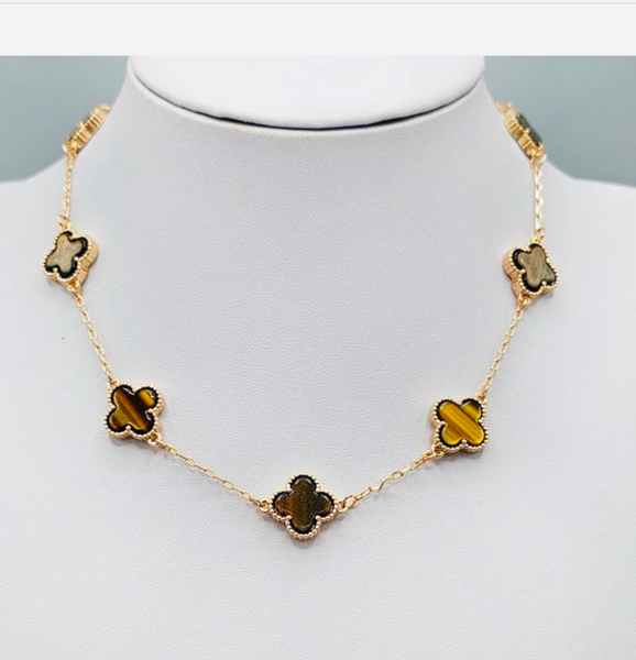 Tigers Clover Necklace