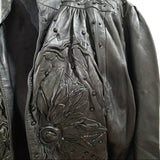 Rose in Leather Peplum Jacket