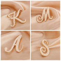 Pearl Letter Brooches