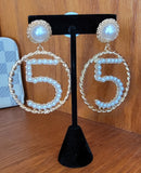 Circle 5 Pearl Earrings